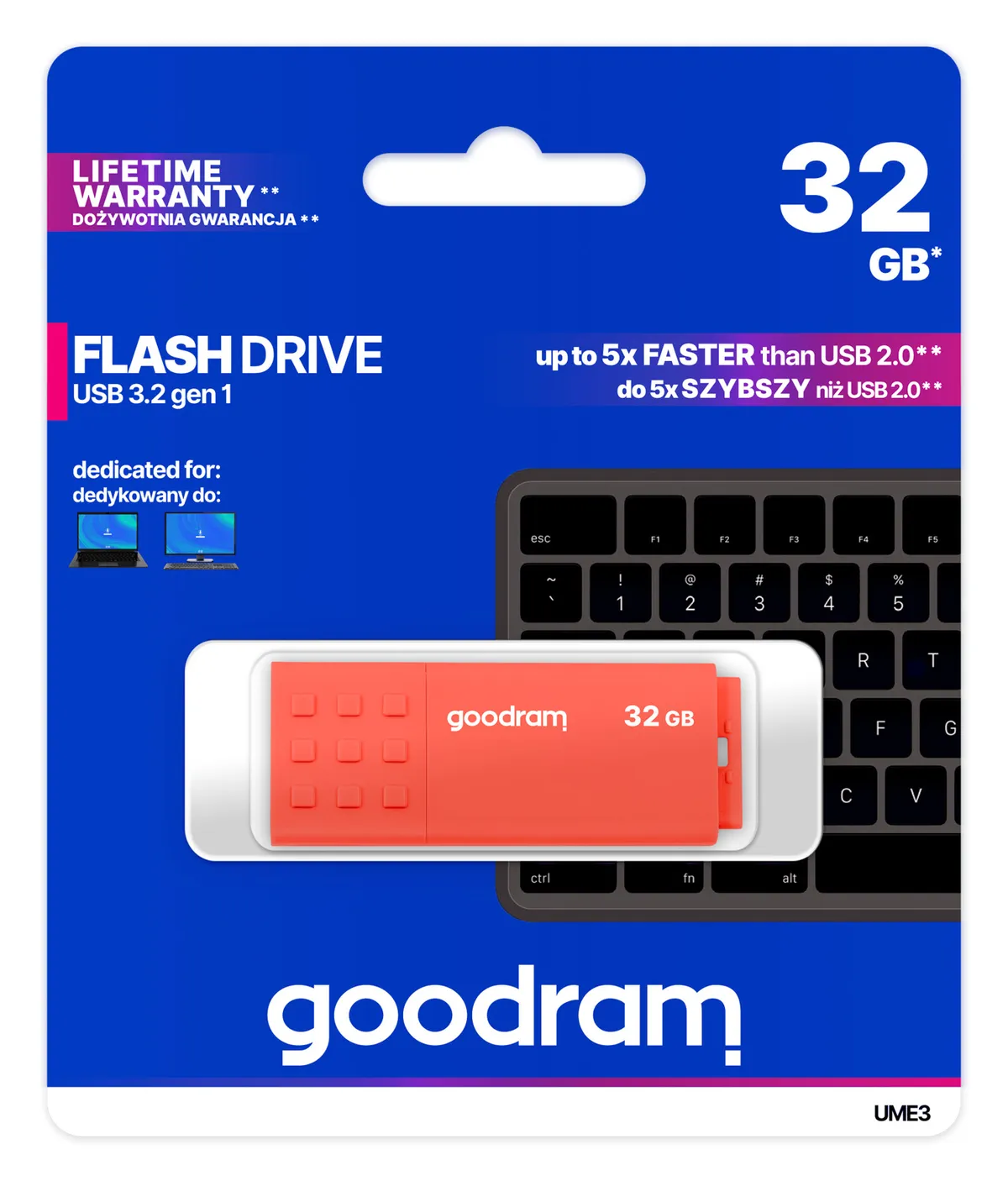 USB флеш накопичувач Goodram 32GB UME3 Orange USB 3.0 (UME3-0320O0R11) - мініатюра 6