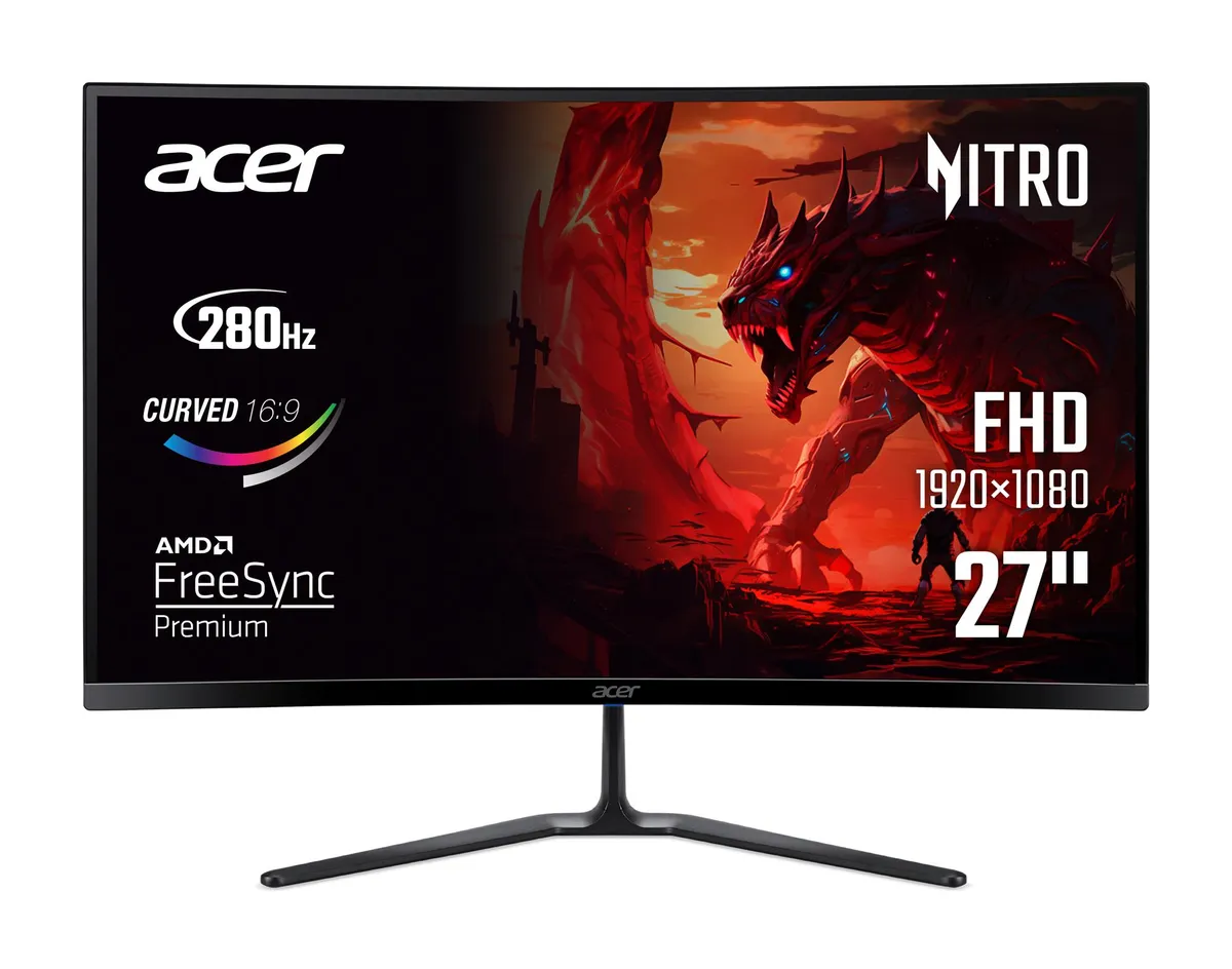 Монітор Acer 27" Nitro ED270Zbmiipx (UM.HE0EE.Z01) VA Black 280Hz - зображення 1