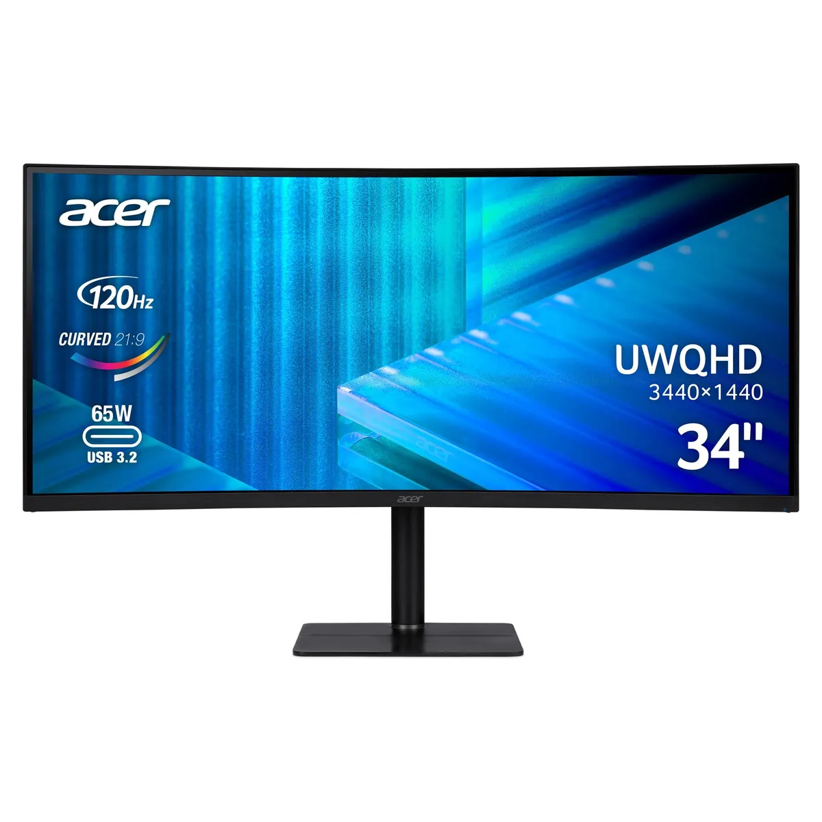 Монiтор Acer 34" CZ342CURJ0bmiphuzx (UM.CC2EE.001) VA Black 120Hz - мініатюра 9