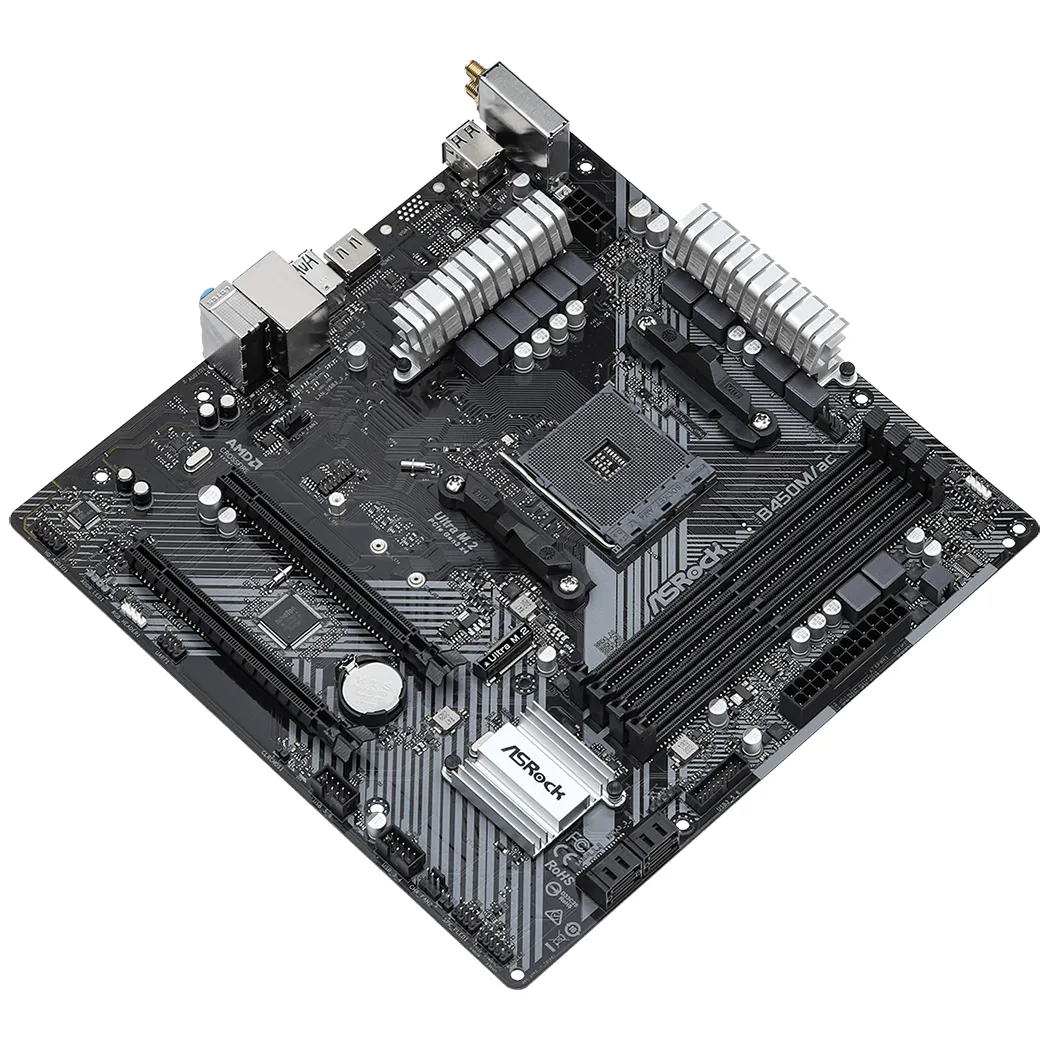 Материнська плата ASRock B450M/ac R2.0 Socket AM4 - мініатюра 4