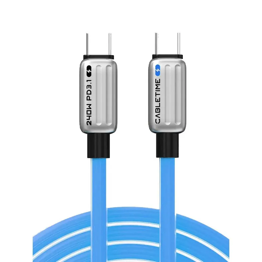 Кабель Cabletime USB Type-C - USB Type-C (M/M) PD 240W, 1 м, Blue (CU05H) - зображення 1