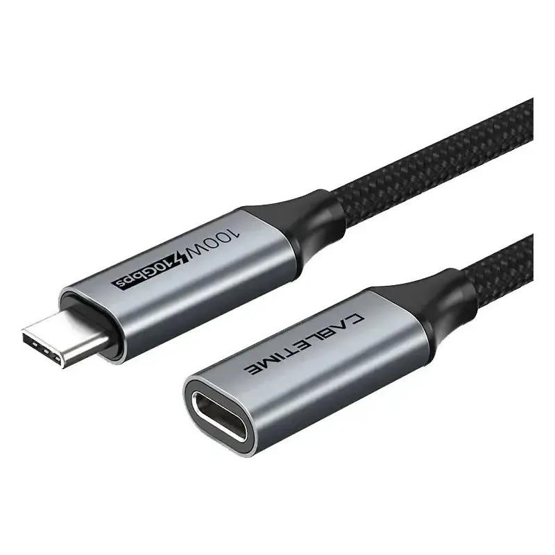 Кабель Cabletime USB Type-C - USB Type-C (M/F) PD 100W, 0.5 м, White (CU21E) - зображення 1