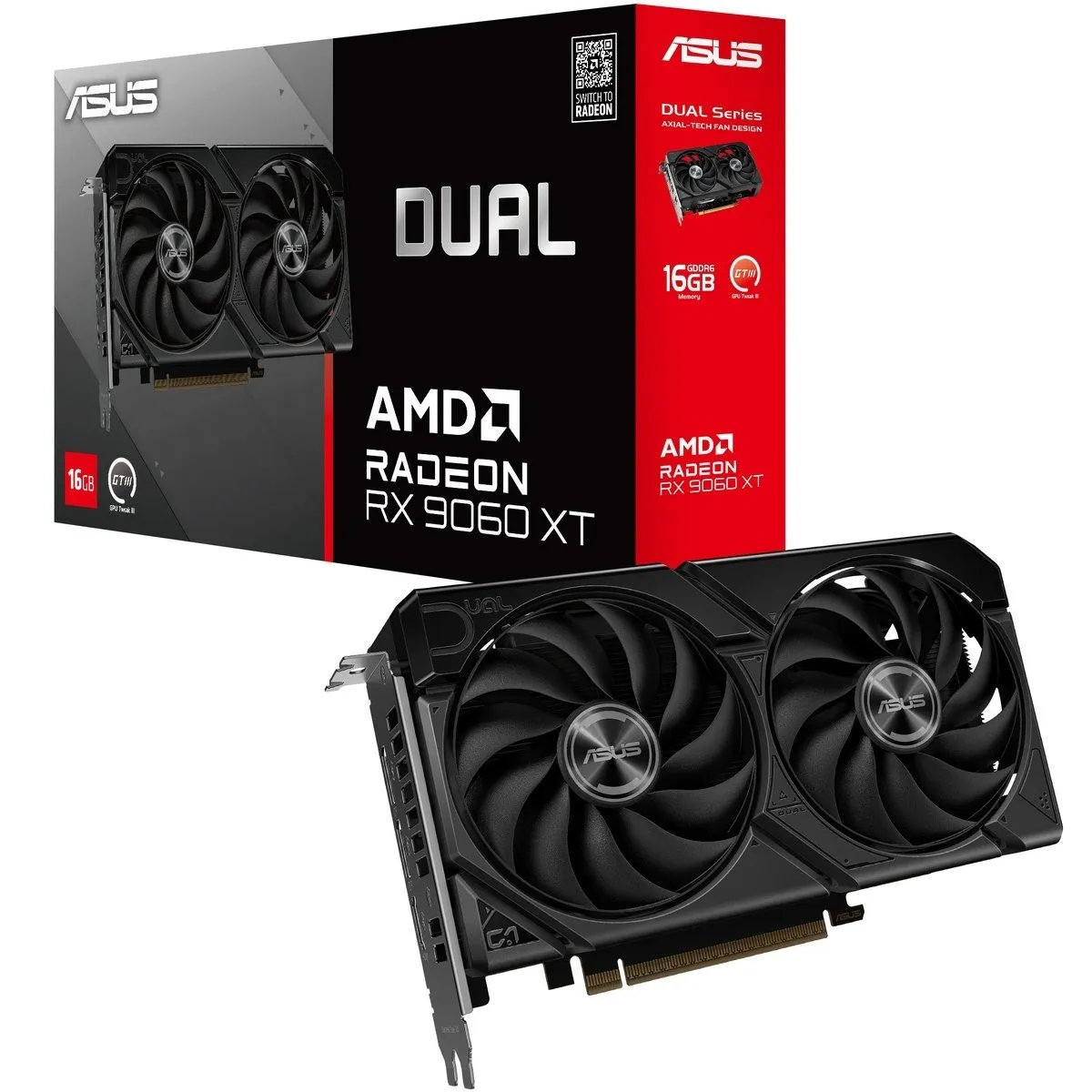 Відеокарта AMD Radeon RX 9060 XT 16GB GDDR6 Dual Asus (DUAL-RX9060XT-16G) - зображення 1