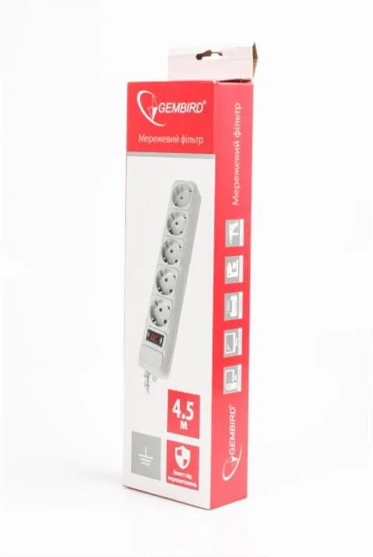 Фільтр живлення Power Cube 5 розеток 4,5м (SPG5-G-15G) - мініатюра 3