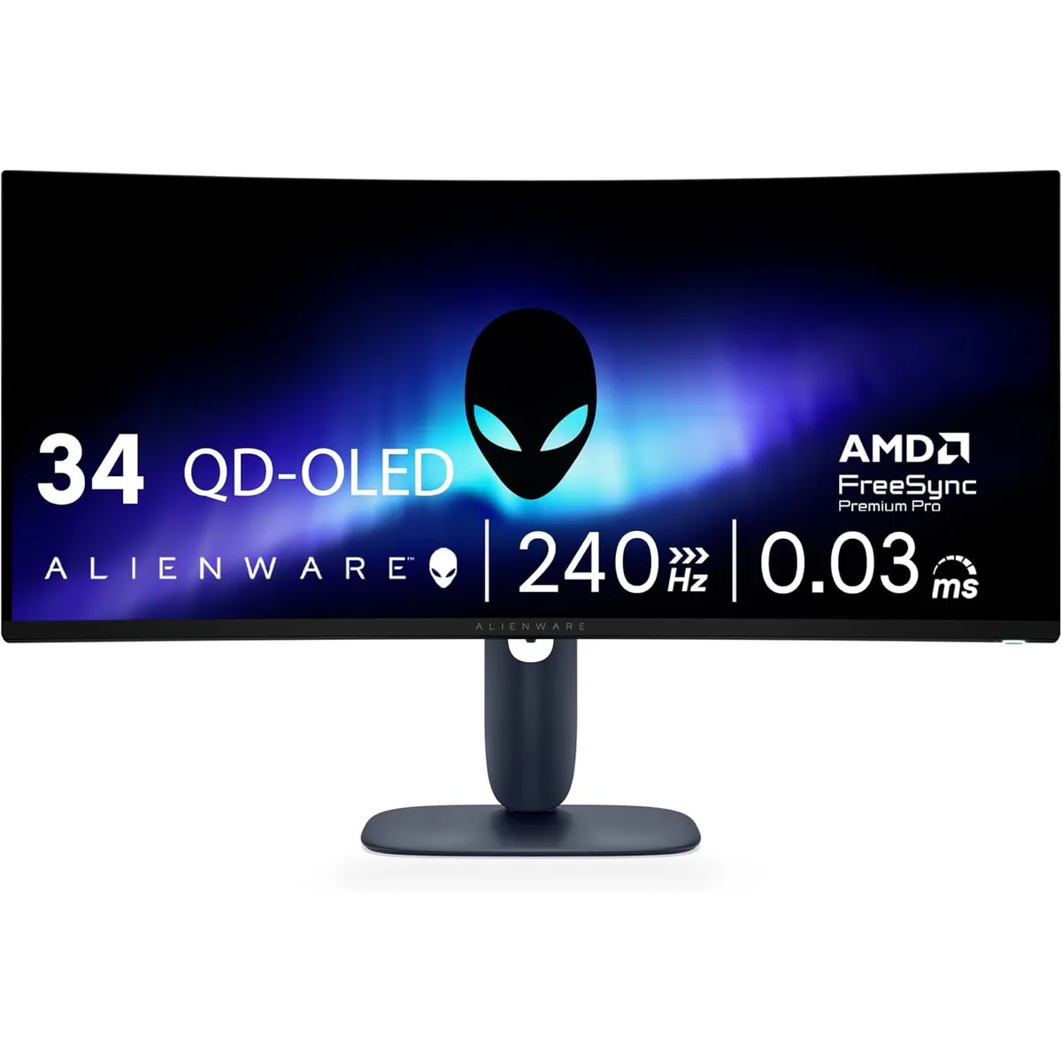 Монiтор Dell 34.2" Alienware AW3425DW (210-BRTW) QD-OLED Black Curved 240Hz - мініатюра 4