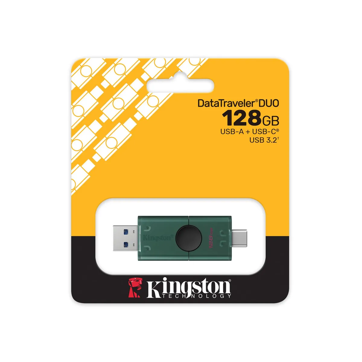Флеш-накопичувач USB3.2 128GB Type-C Kingston DataTraveler Duo Green (DTDEG2/128GB) - мініатюра 4