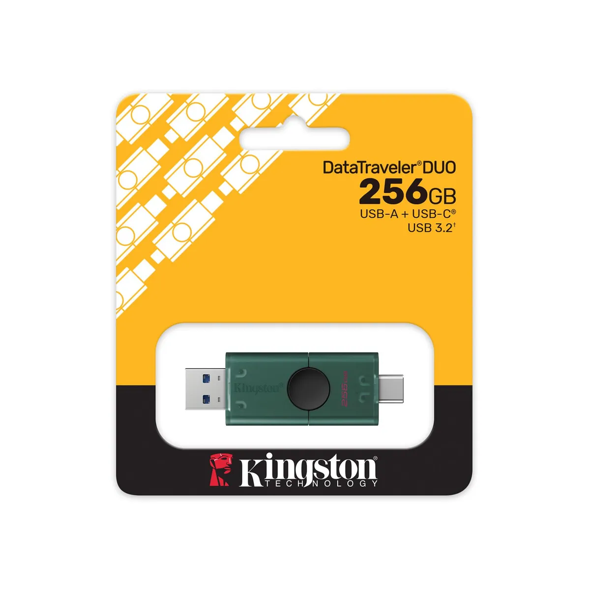 Флеш-накопичувач USB3.2 256GB Type-C Kingston DataTraveler Duo Green (DTDEG2/256GB) - мініатюра 4