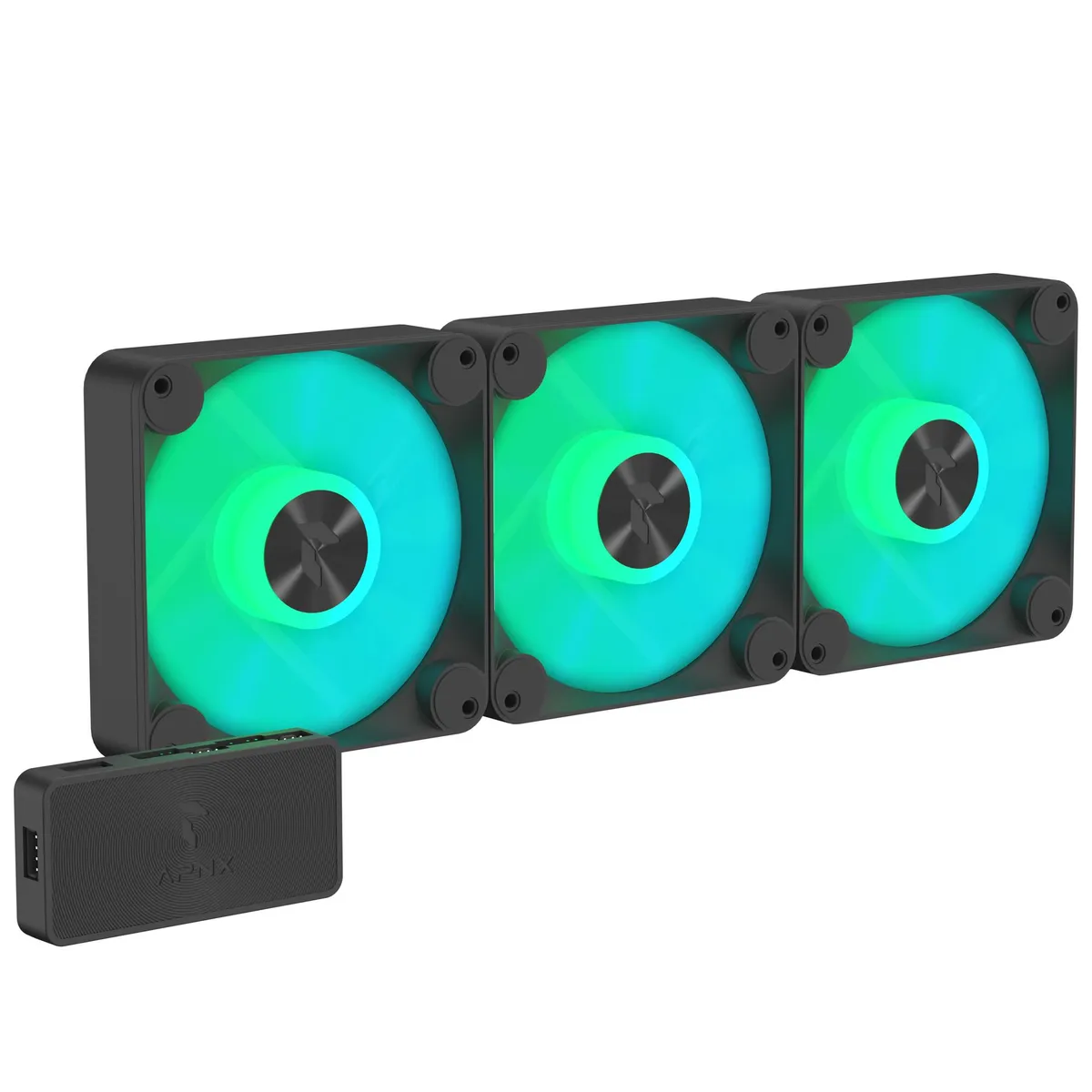 Вентилятор APNX FP1-120 ARGB Black - 3 Pack (APF3-PF11257.11) - зображення 1