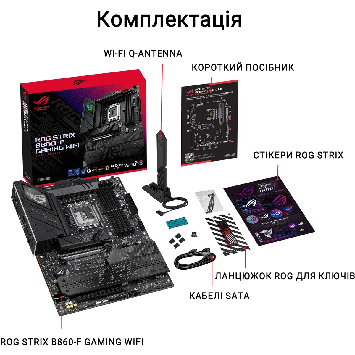 Материнська плата Asus ROG Strix B860-F Gaming WiFi Socket 1851 - мініатюра 4