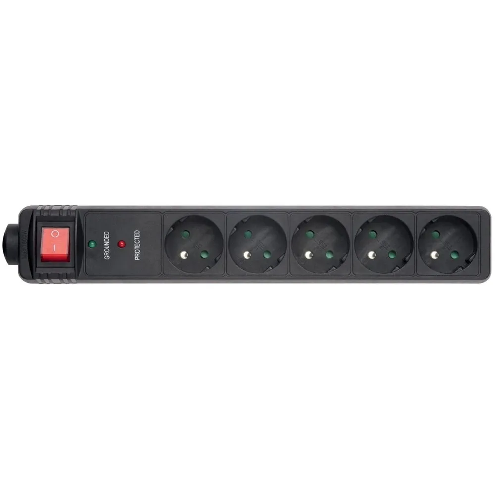 Мережевий фільтр EnerGenie SPG5-C-5 5 розеток, 1,5 м, Black - мініатюра 2