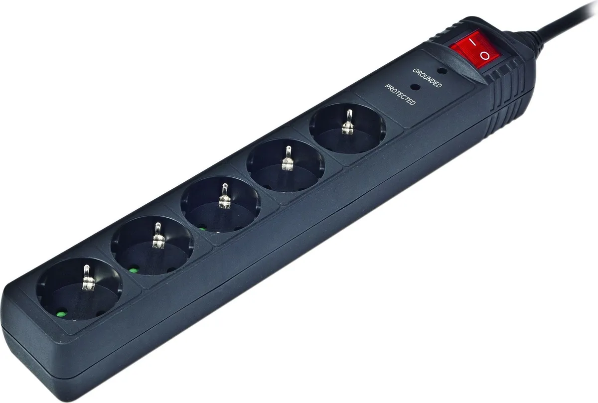 Мережевий фільтр EnerGenie SPG5-C-5 5 розеток, 1,5 м, Black - мініатюра 3