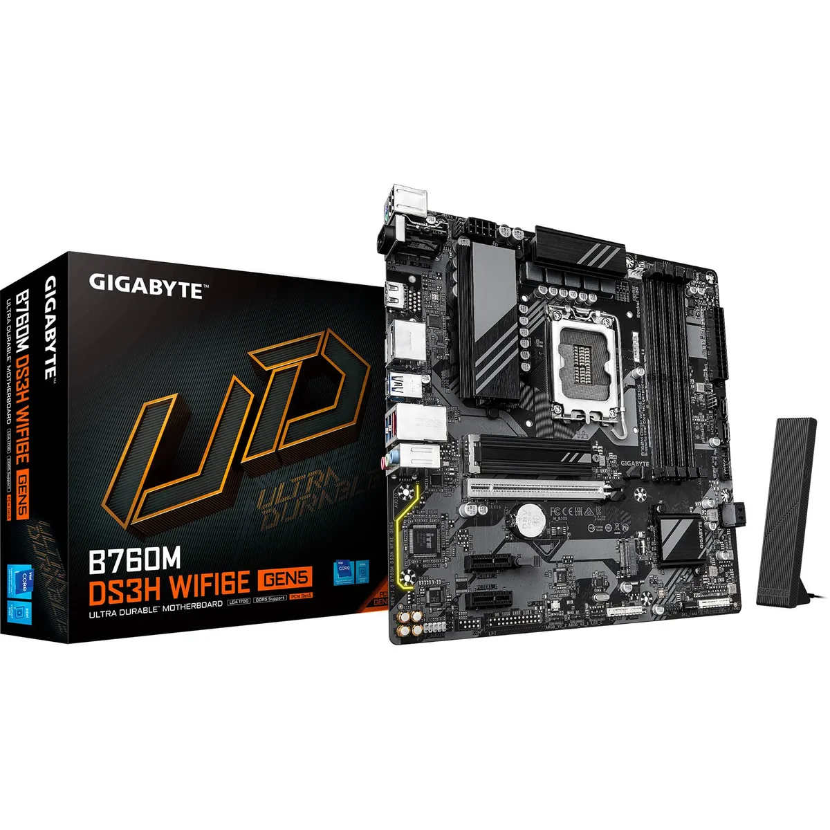 Материнська плата Gigabyte B760M DS3H WiFi6E Gen5 Socket 1700 - зображення 1