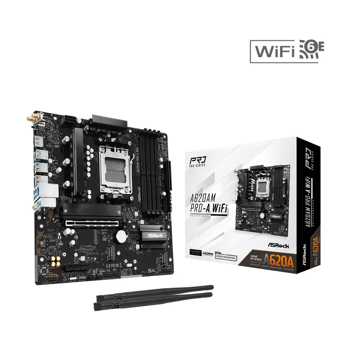 Материнська плата ASRock A620AM Pro-A WiFi Socket AM5 - зображення 1