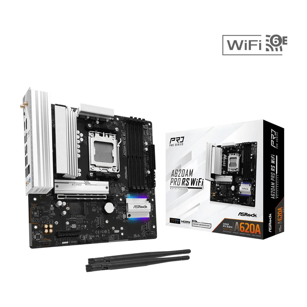 Материнська плата ASRock A620AM Pro RS WiFi Socket AM5 - зображення 1