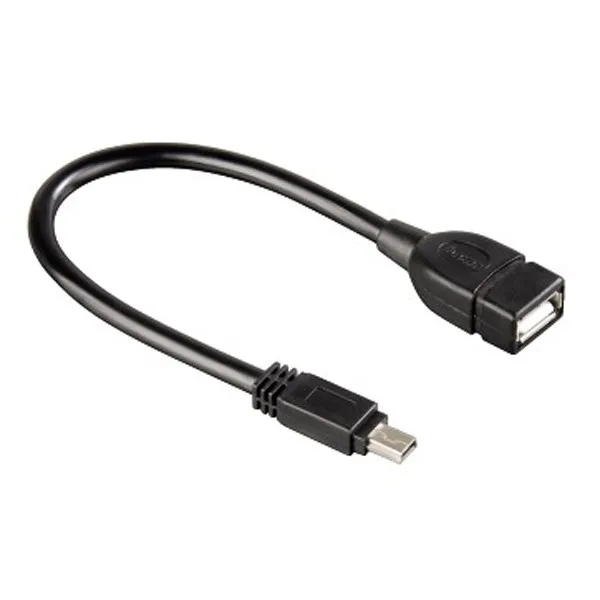 Кабель Atcom USB - micro USB V 2.0 (F/M), 0.8 м, чорний (16028) - зображення 1