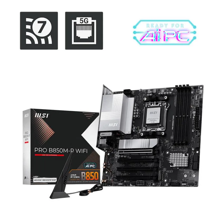 Материнська плата MSI Pro B850M-P WiFi Socket AM5 - зображення 1