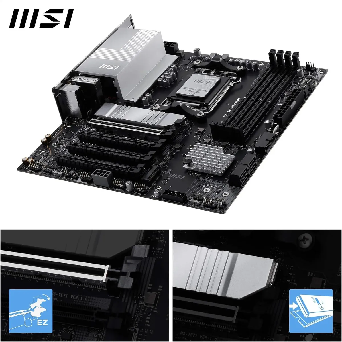 Материнська плата MSI Pro B850M-P WiFi Socket AM5 - мініатюра 12