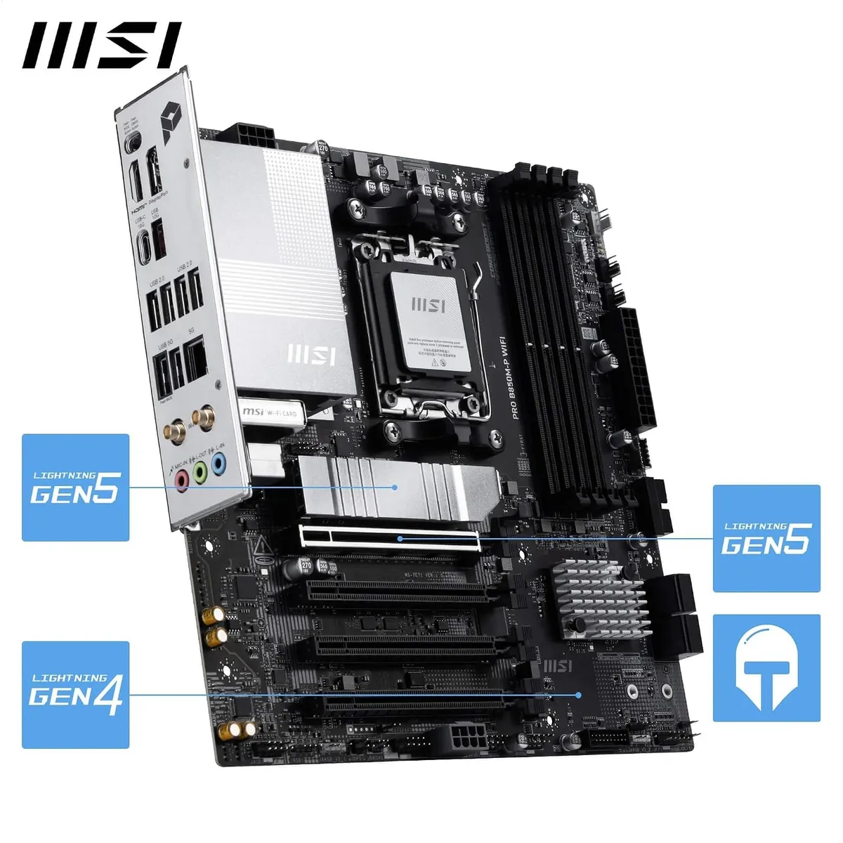 Материнська плата MSI Pro B850M-P WiFi Socket AM5 - мініатюра 13