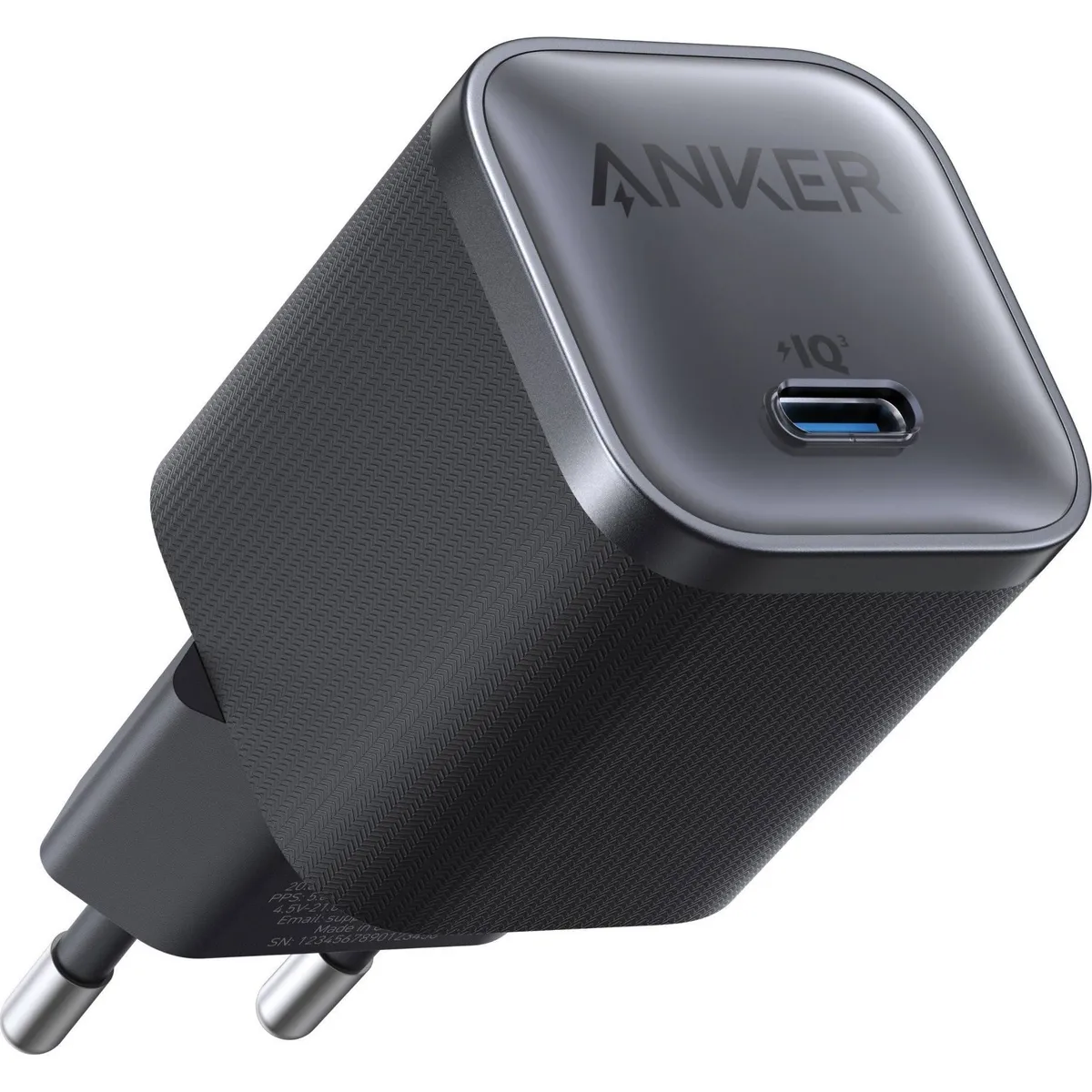 Мережевий зарядний пристрій Anker Nano Charger 45W USB-C Black (A2692L11) - зображення 1