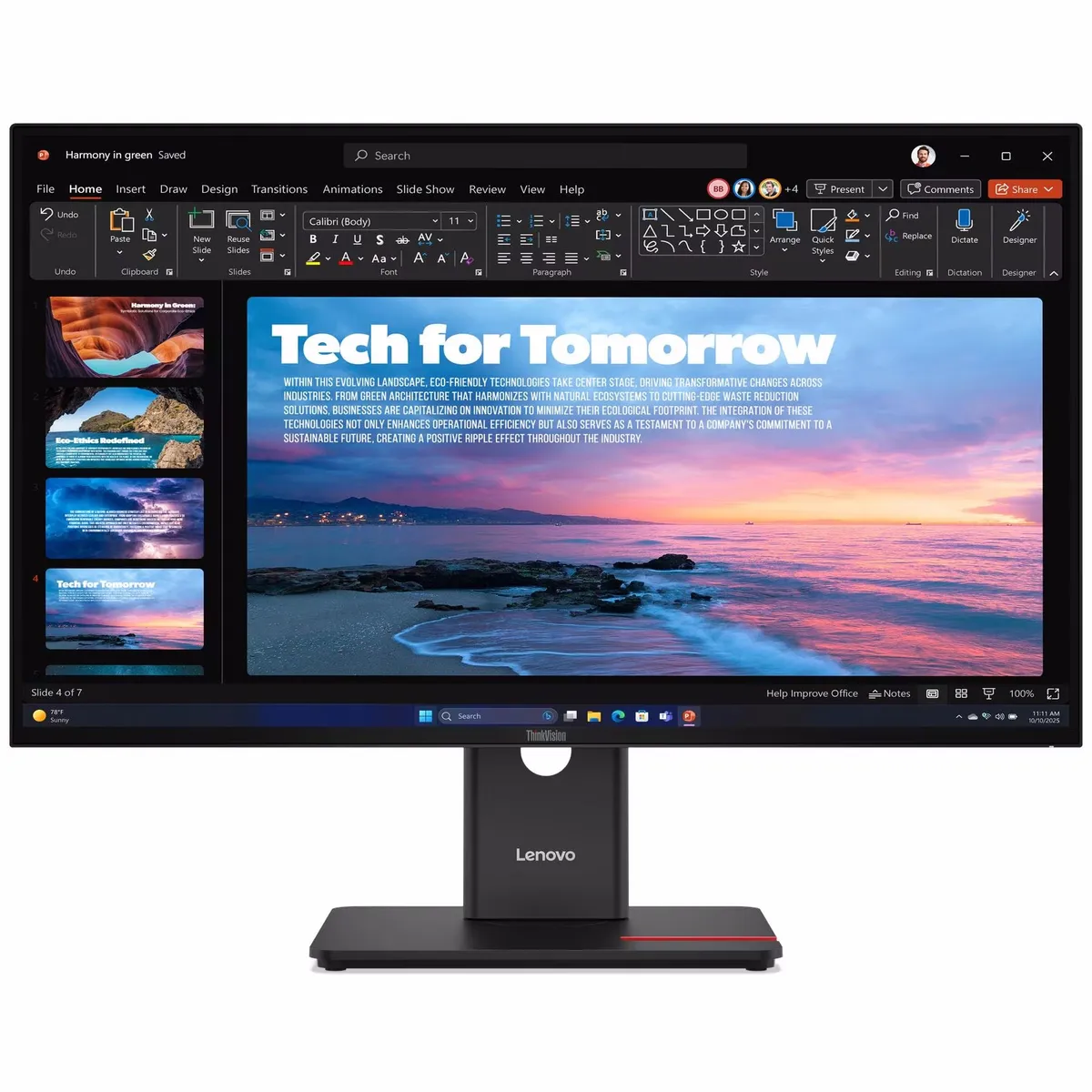 Монітор Lenovo 27" ThinkVision T27qd-40 (64AAGAT2UA) IPS Black 120Hz - зображення 1