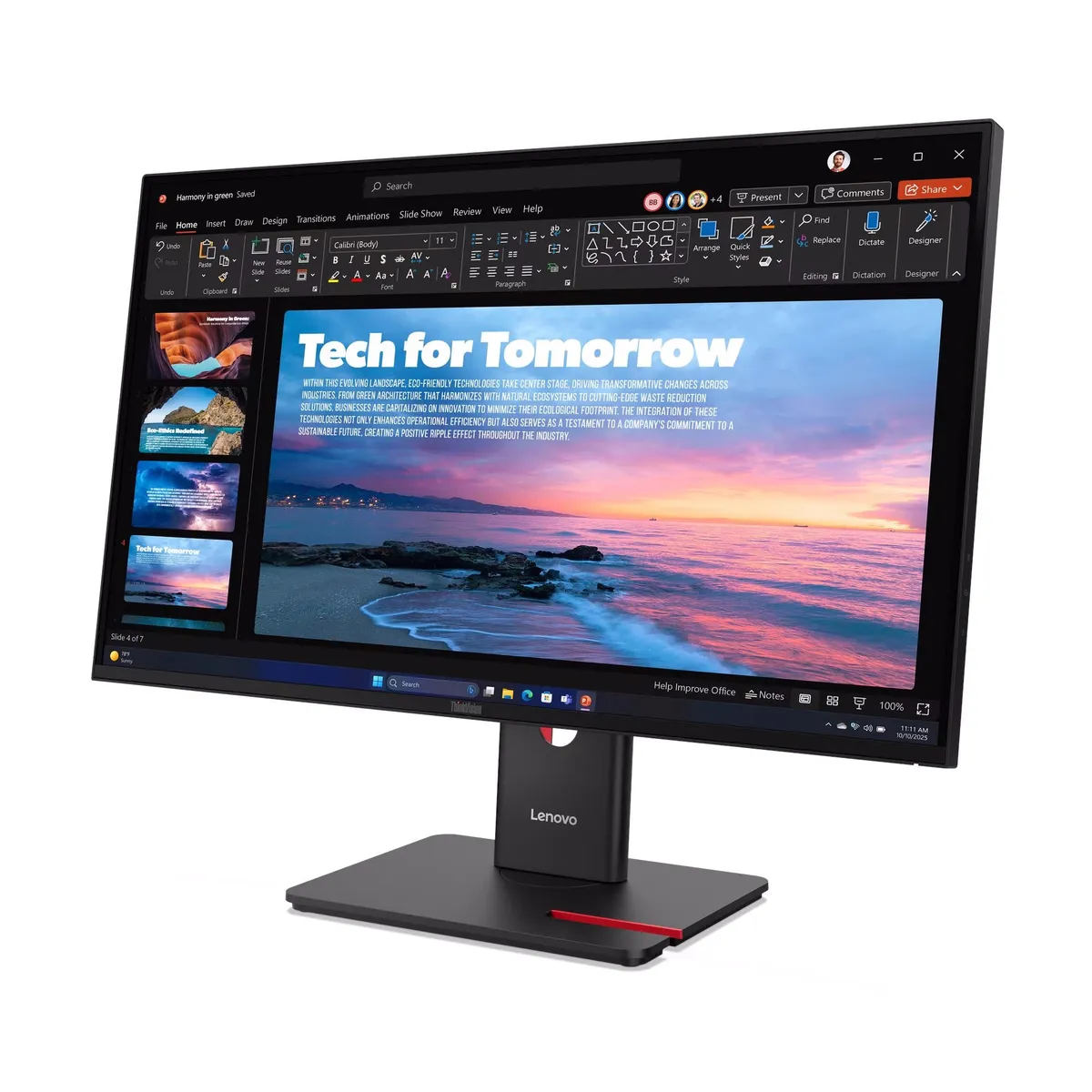 Монітор Lenovo 27" ThinkVision T27qd-40 (64AAGAT2UA) IPS Black 120Hz - мініатюра 6