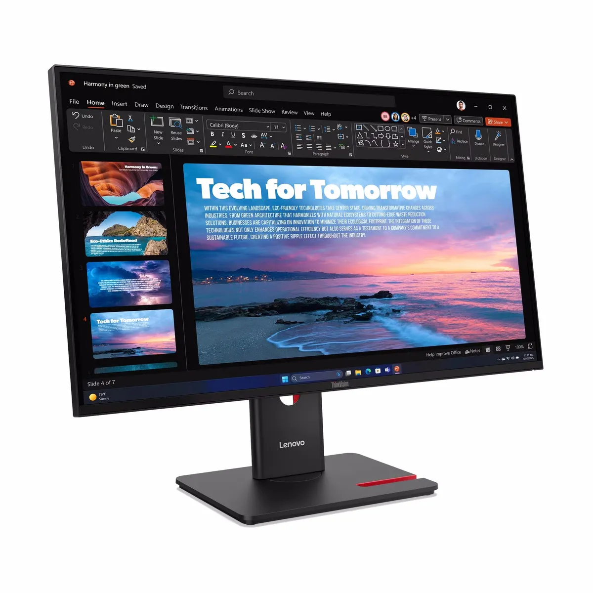 Монітор Lenovo 27" ThinkVision T27qd-40 (64AAGAT2UA) IPS Black 120Hz - мініатюра 7