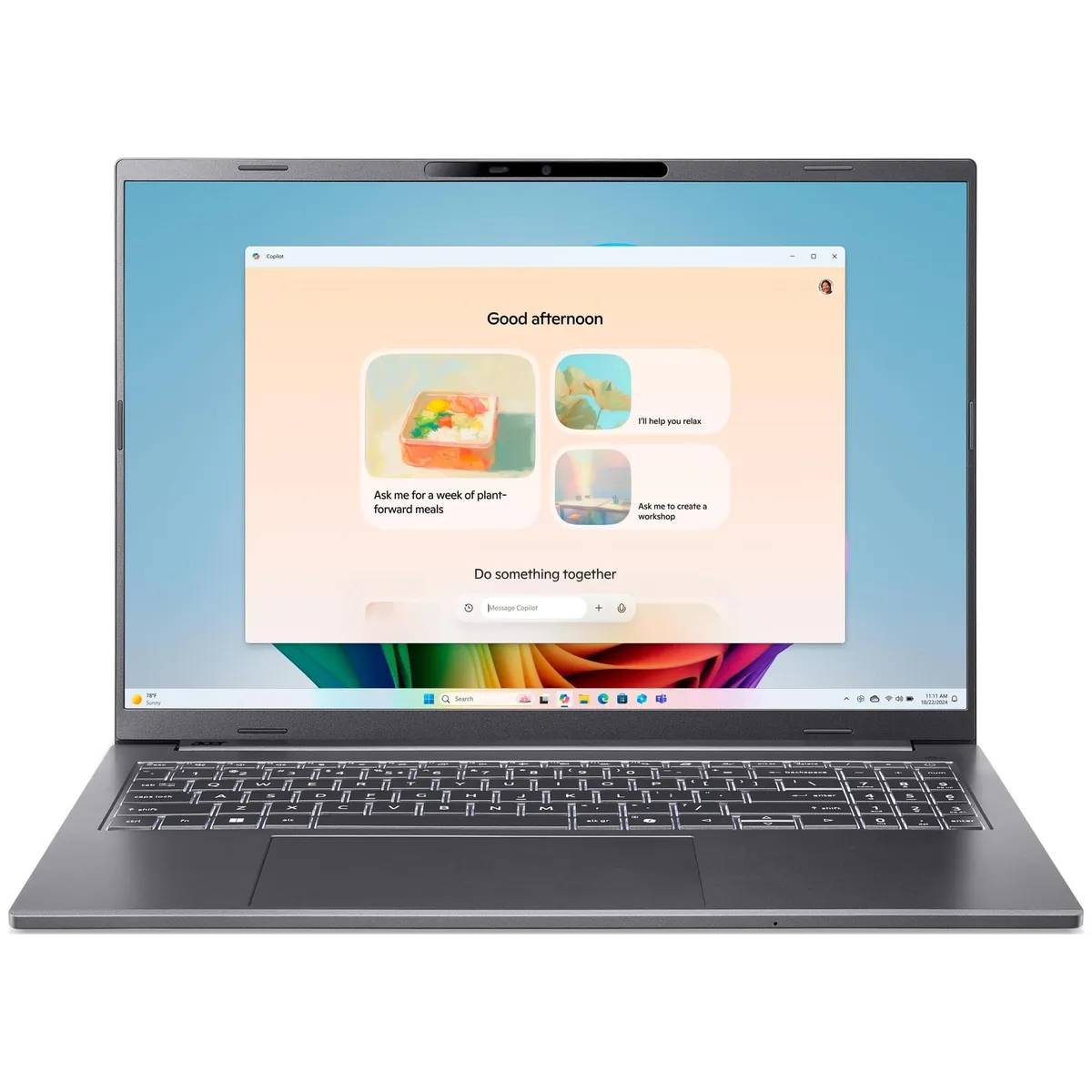 Ноутбук Acer Aspire 16 AI A16-61M-R4R4 (NX.JP0EU.002) Gray - зображення 1