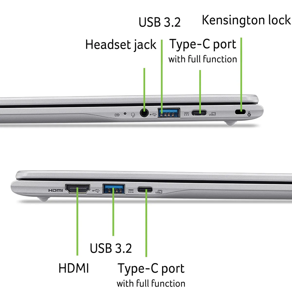 Ноутбук Acer Chromebook 315 CB315-6HT-39J0 (NX.JLYEU.001) Silver - мініатюра 8
