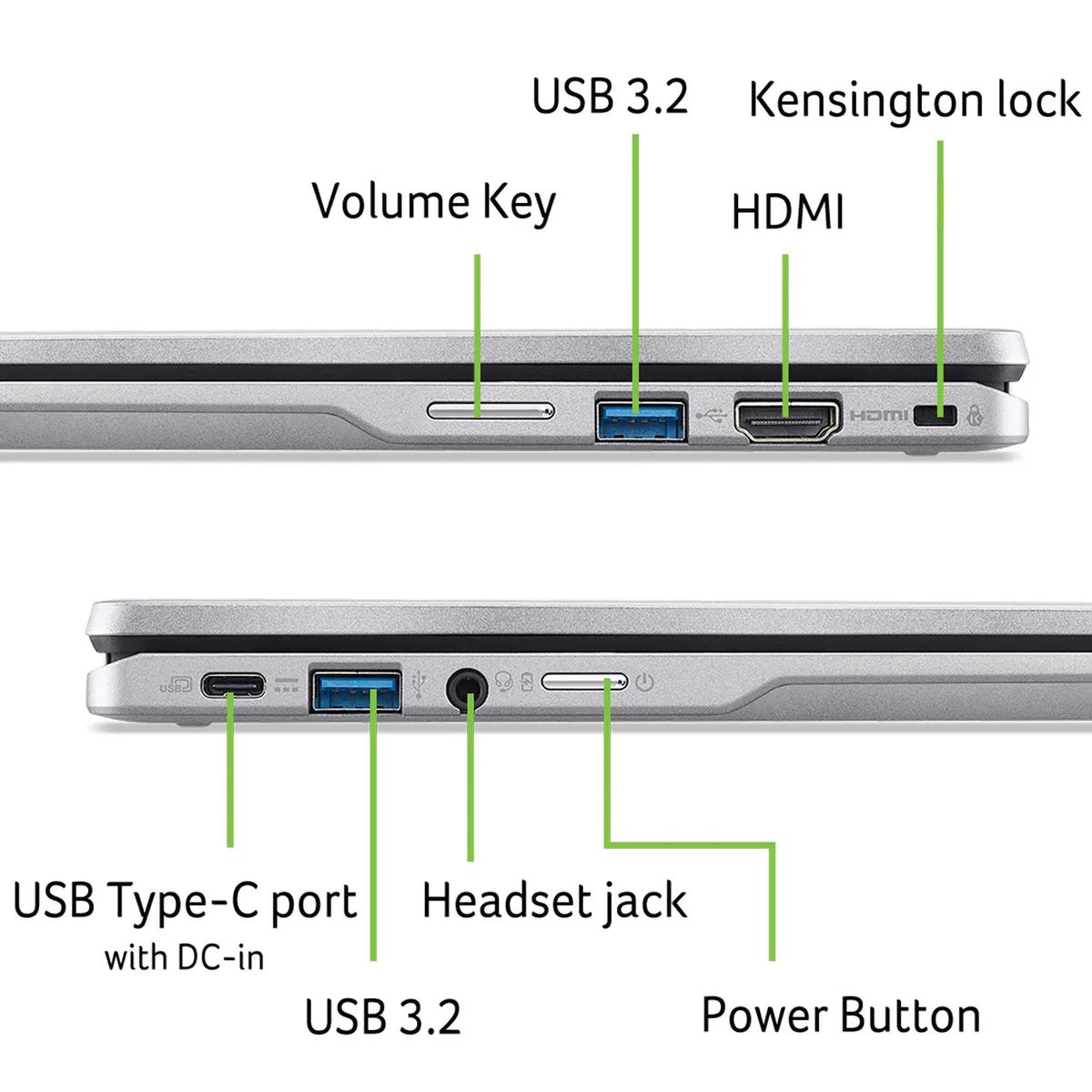 Ноутбук Acer Chromebook Spin 314 CP314-2HN-329V (NX.KYJEU.001) Silver - мініатюра 14