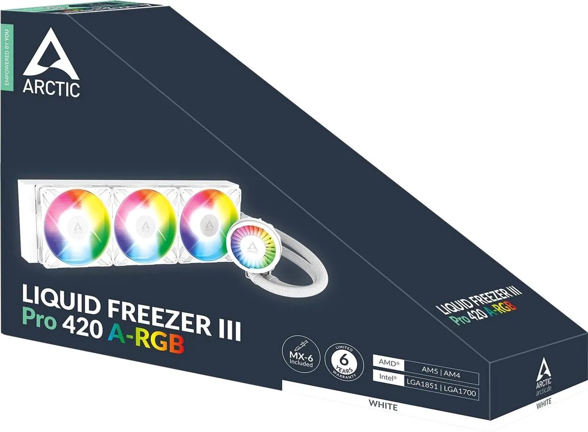 Система водяного охолодження Arctic Liquid Freezer III Pro 420 A-RGB White (ACFRE00189A) - мініатюра 5