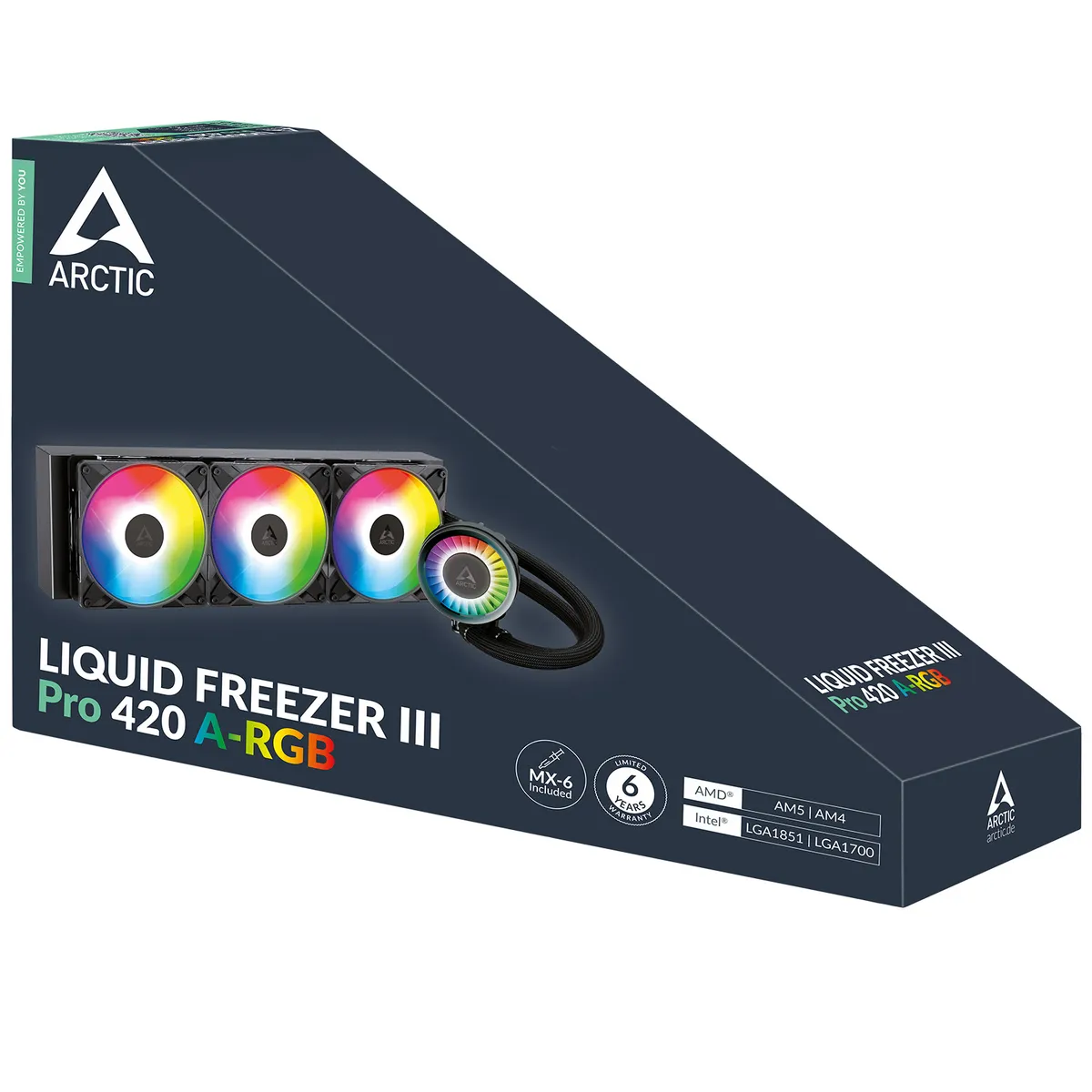 Система водяного охолодження Arctic Liquid Freezer III Pro 420 A-RGB Black (ACFRE00185A) - мініатюра 9