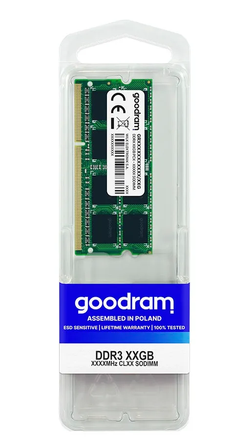 Модуль пам`ятi SO-DIMM DDR3L 8GB/1600 DDR3 1,35V Goodram (GR1600S3V64L11/8G) - мініатюра 2