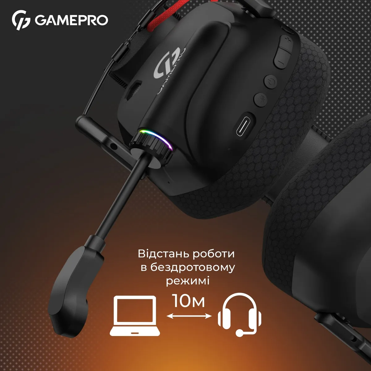 Гарнітура GamePro Genesis Mercury Pro Black (HSW120B) - мініатюра 12