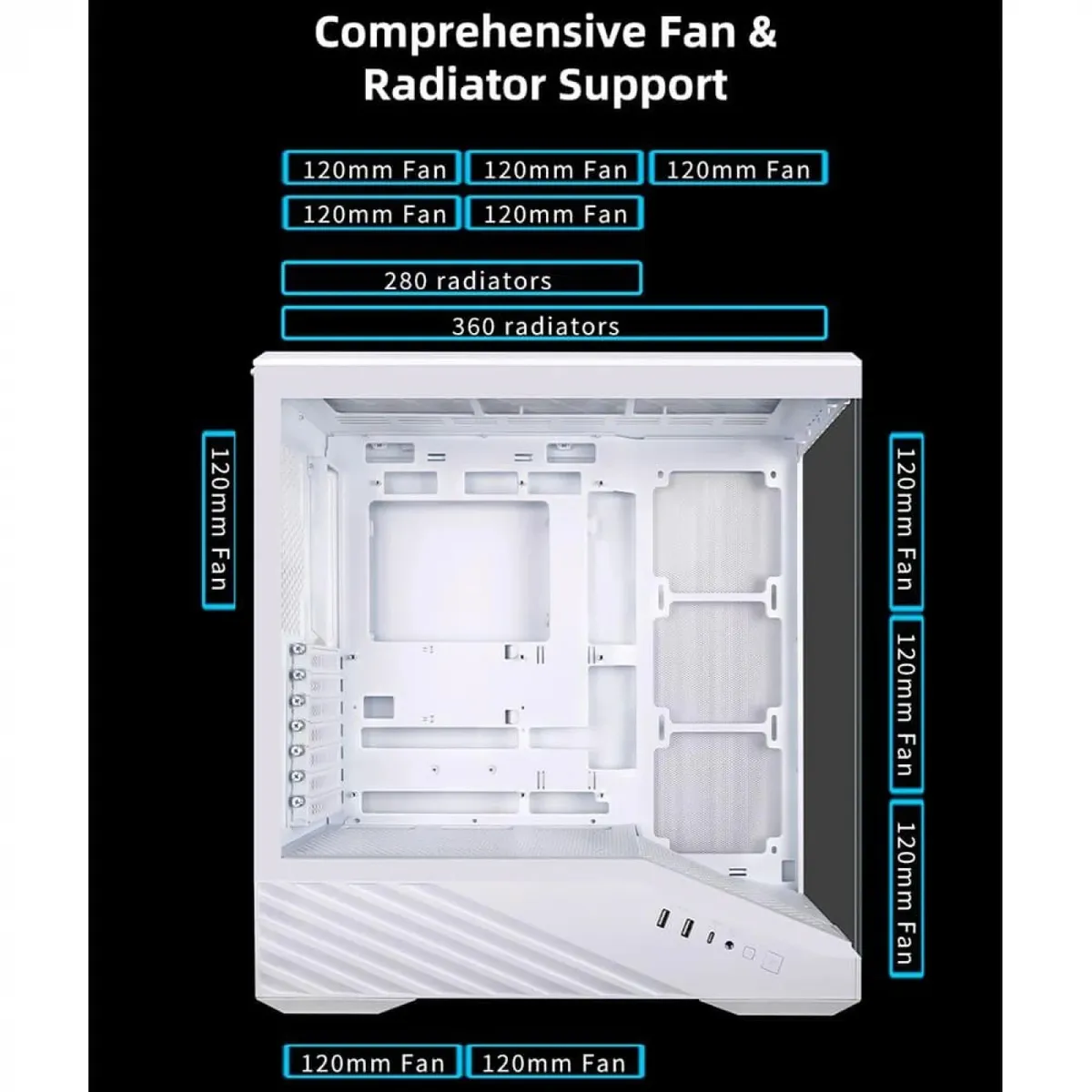 Корпус Lian Li Vector V100R White (G99.V100RW.01) без БЖ - мініатюра 3