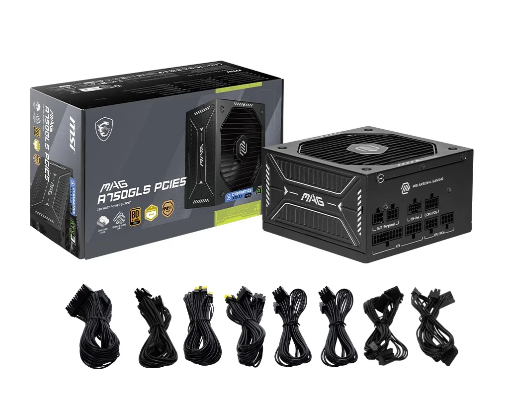 Блок живлення MSI MAG A750GLS PCIE5 750W - мініатюра 4