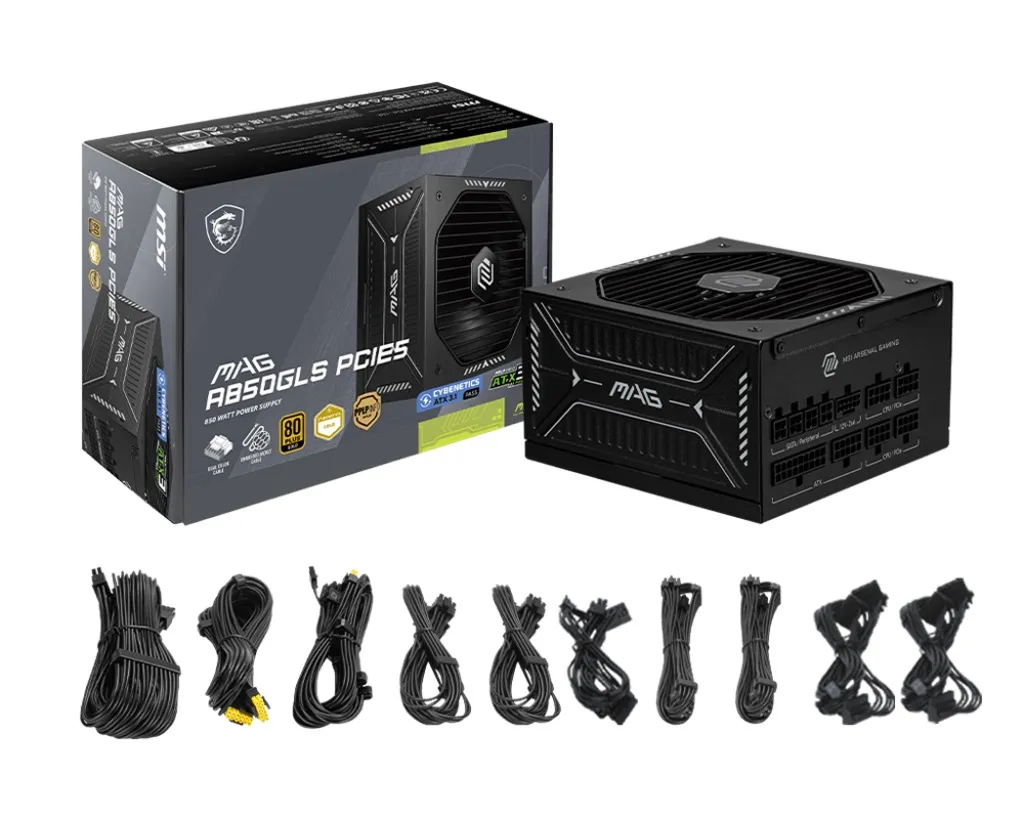 Блок живлення MSI MAG A850GLS PCIE5 850W - мініатюра 4