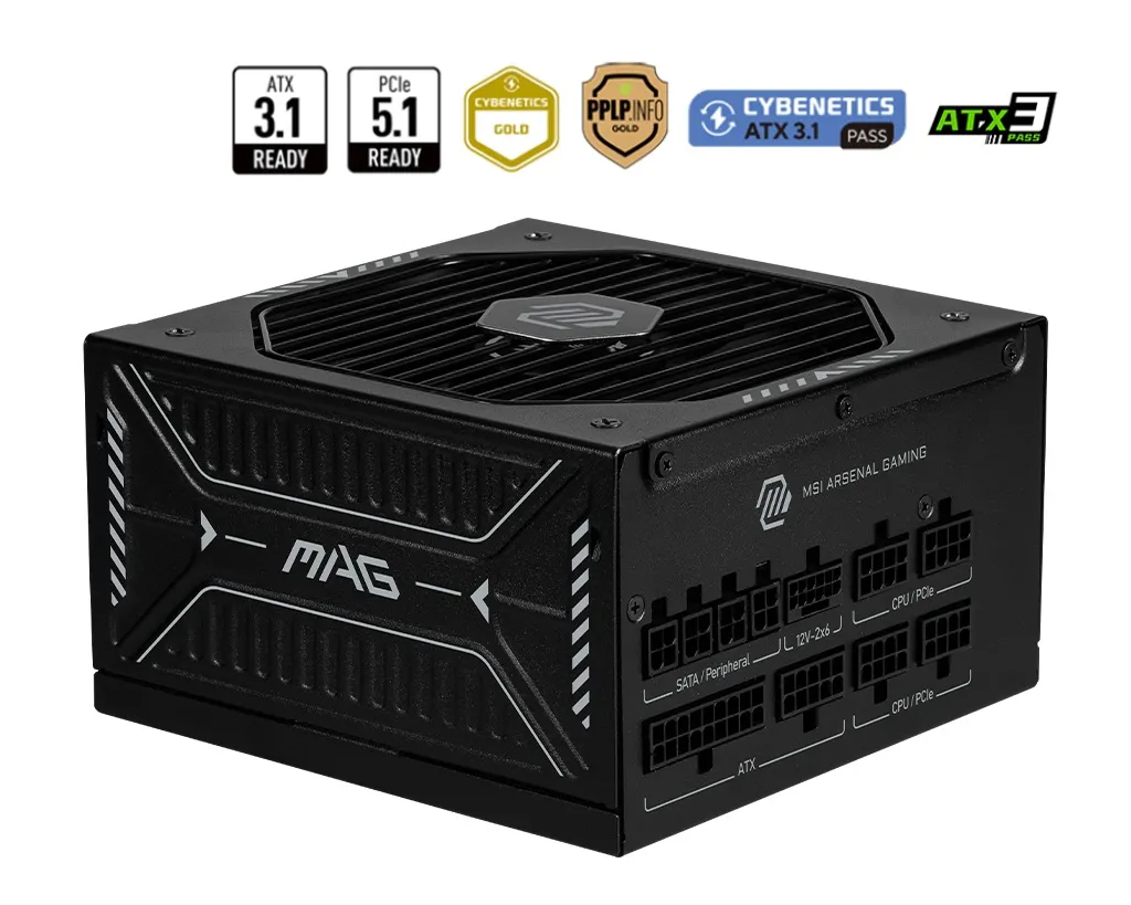 Блок живлення MSI MAG A850GLS PCIE5 850W - мініатюра 5
