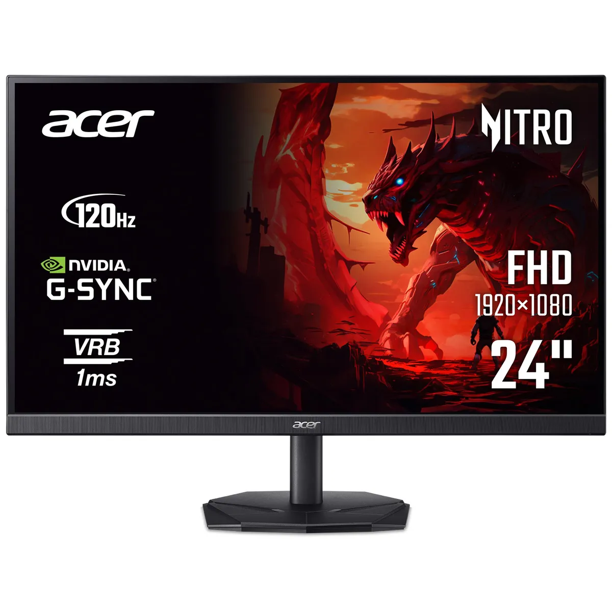 Монітор Acer 23.8" KG242YGbmix (UM.QX2EE.G11) IPS Black 120Hz - зображення 1