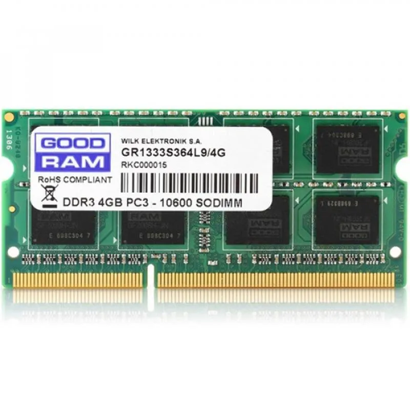 Модуль пам`яті SO-DIMM 4GB/1333 DDR3 Goodram (GR1333S364L9S/4G) - зображення 1