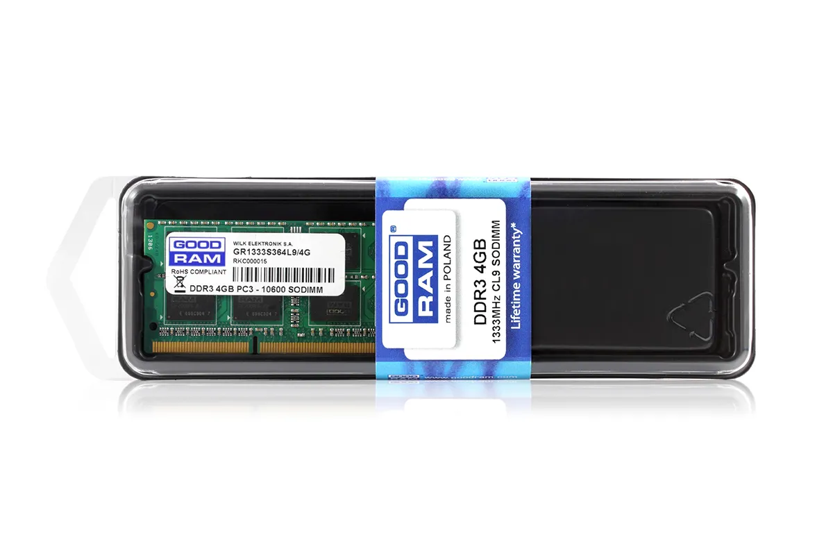 Модуль пам`яті SO-DIMM 4GB/1333 DDR3 Goodram (GR1333S364L9S/4G) - мініатюра 2