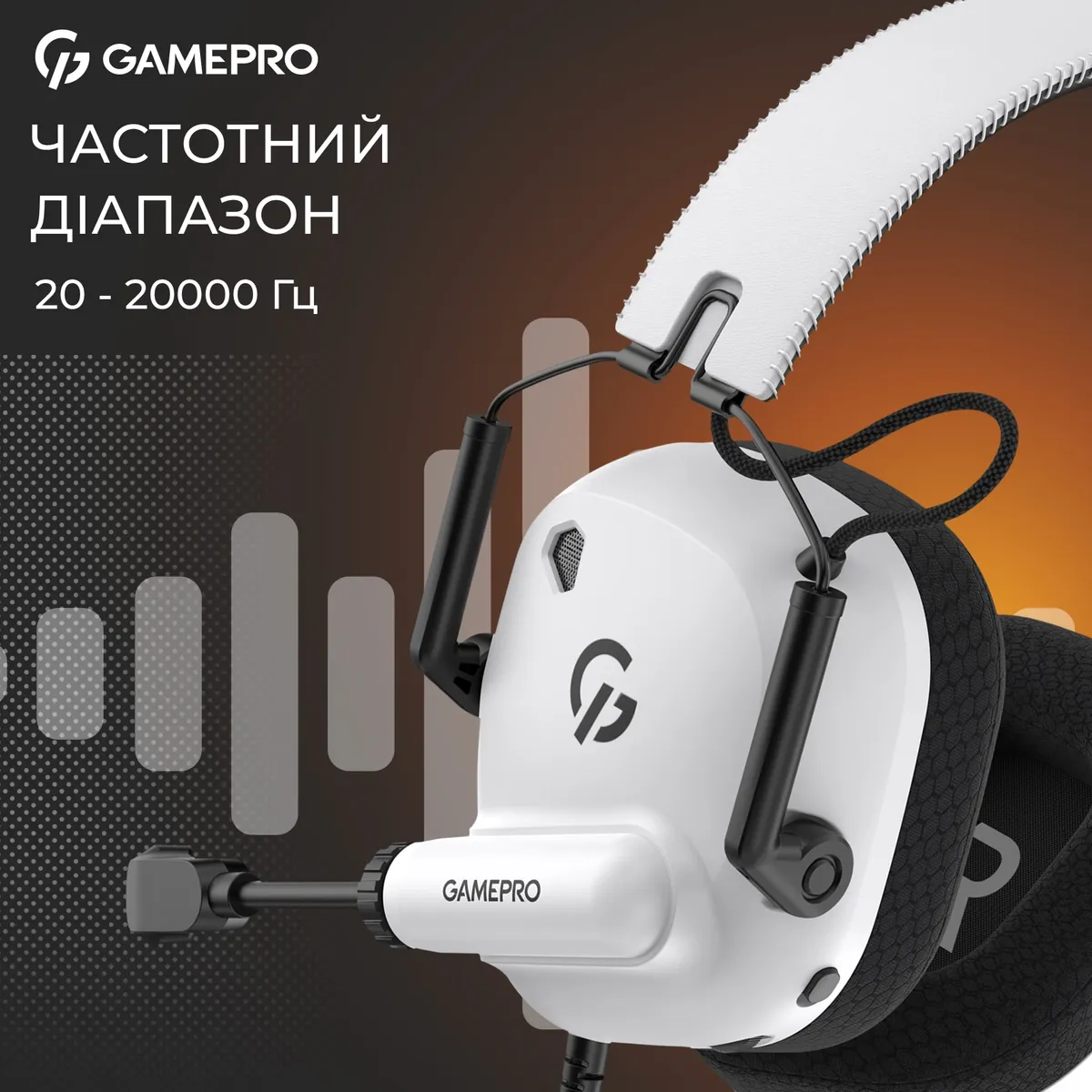 Гарнітура GamePro Genesis Mercury White (HS120W) - мініатюра 11