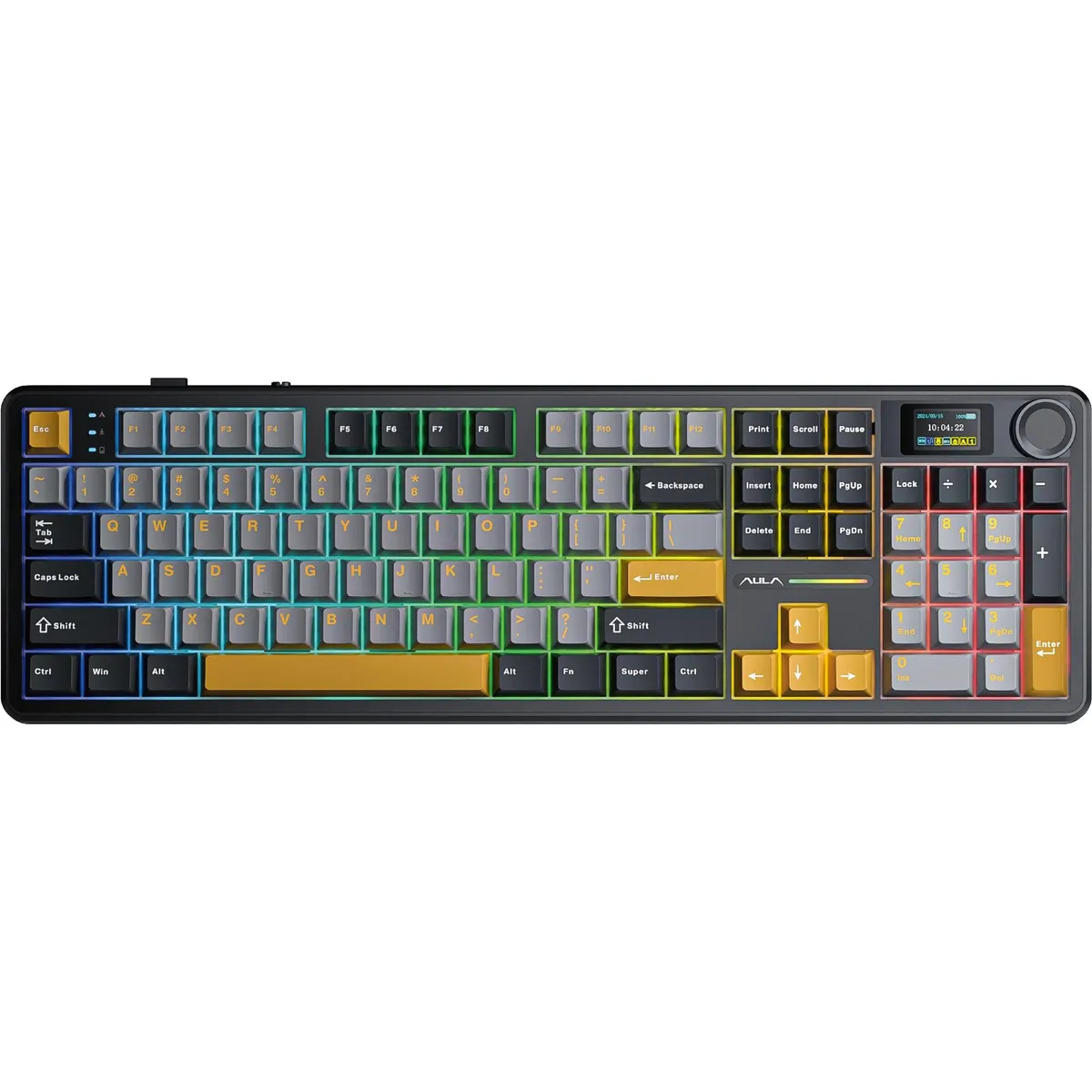 Клавіатура бездротова Aula F108 Pro Black (6978080501295) - зображення 1