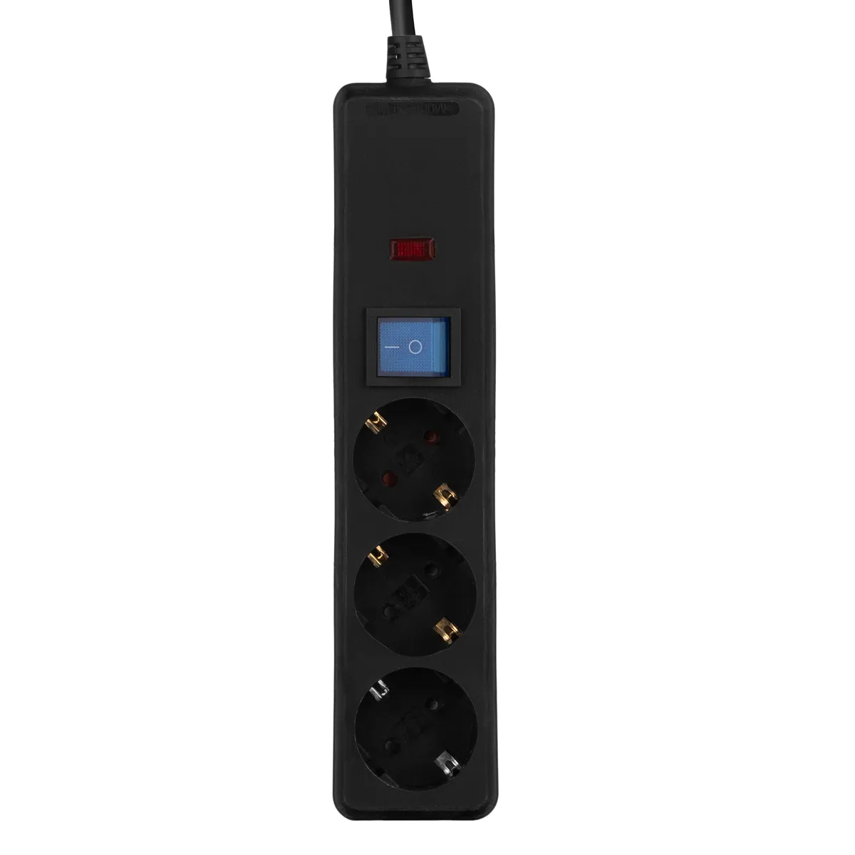 Фільтр живлення 2E 3 розетки, 1 м, черный (2E-U03C14M1BK) - мініатюра 6