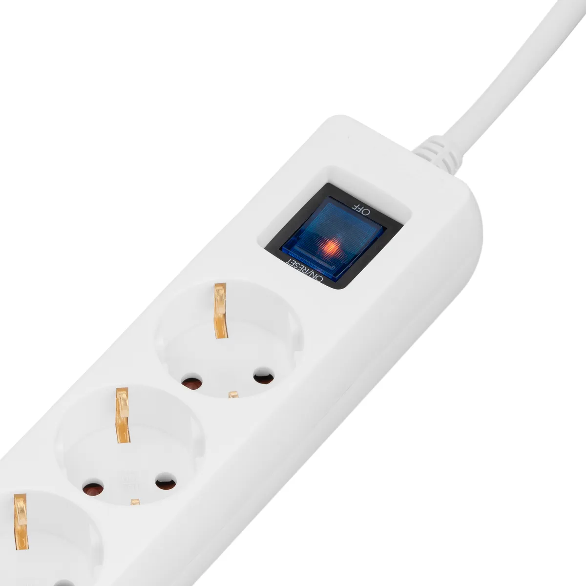 Мережевий фільтр 2E 5хSchuko, 1 х USB, 1 x USB-C, 3 м (2E-SP515M3USBWH) - мініатюра 3