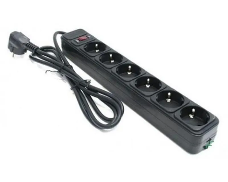 Фільтр живлення Gembird Power Cube 6 розеток 3м (SPG6-G-10B) чорний - мініатюра 2