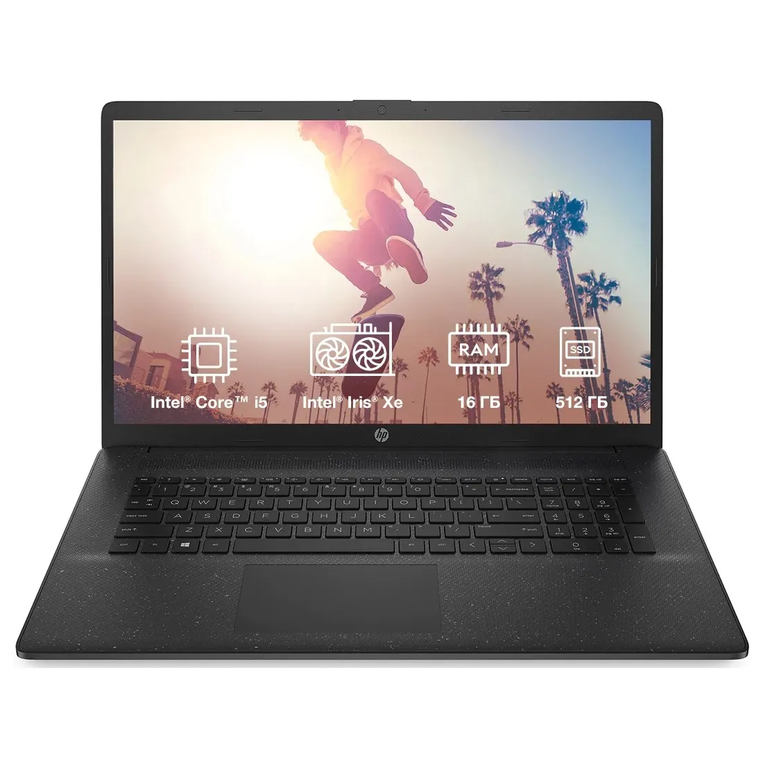 Ноутбук HP 17-cn3037ua (BF1M3EA) Black - зображення 1