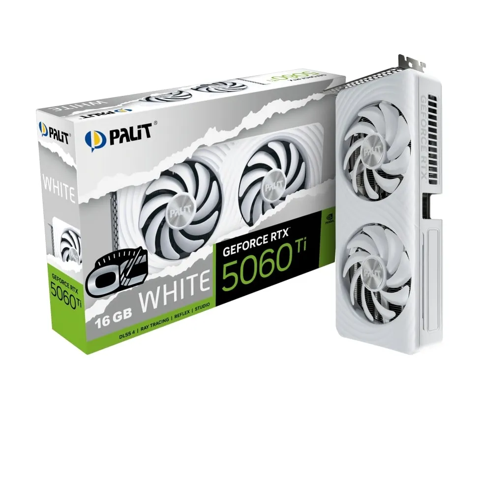 Відеокарта GF RTX 5060 Ti 16GB GDDR7 White OC Palit (NE7506TU19T1-GB2061M) - мініатюра 11