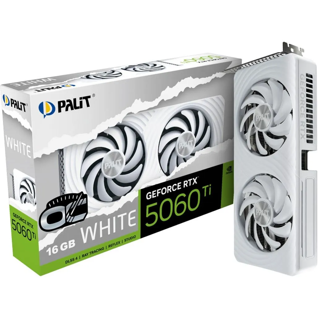 Відеокарта GF RTX 5060 Ti 16GB GDDR7 White OC Palit (NE7506TU19T1-GB2061M) - мініатюра 12
