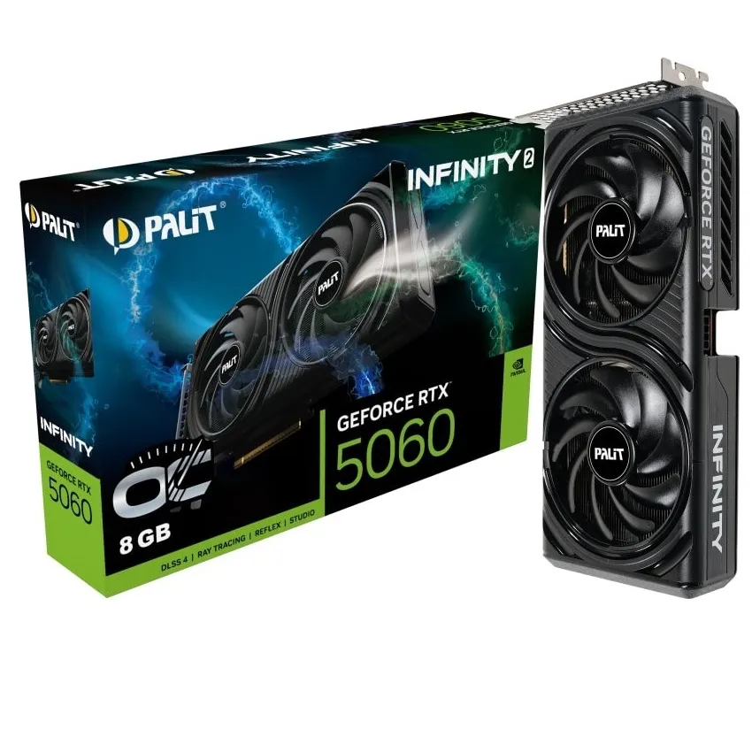 Відеокарта GF RTX 5060 8GB GDDR7 Infinity 2 OC Palit (NE75060V19P1-GB2063L) - мініатюра 12