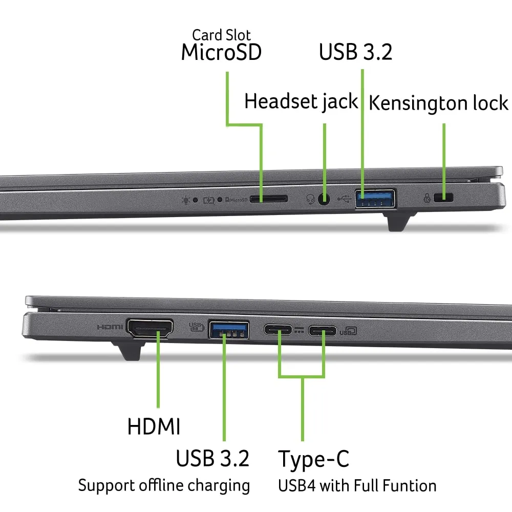 Ноутбук Acer Aspire 16 AI A16-61M-R24Y (NX.JS3EU.003) Gray - мініатюра 8